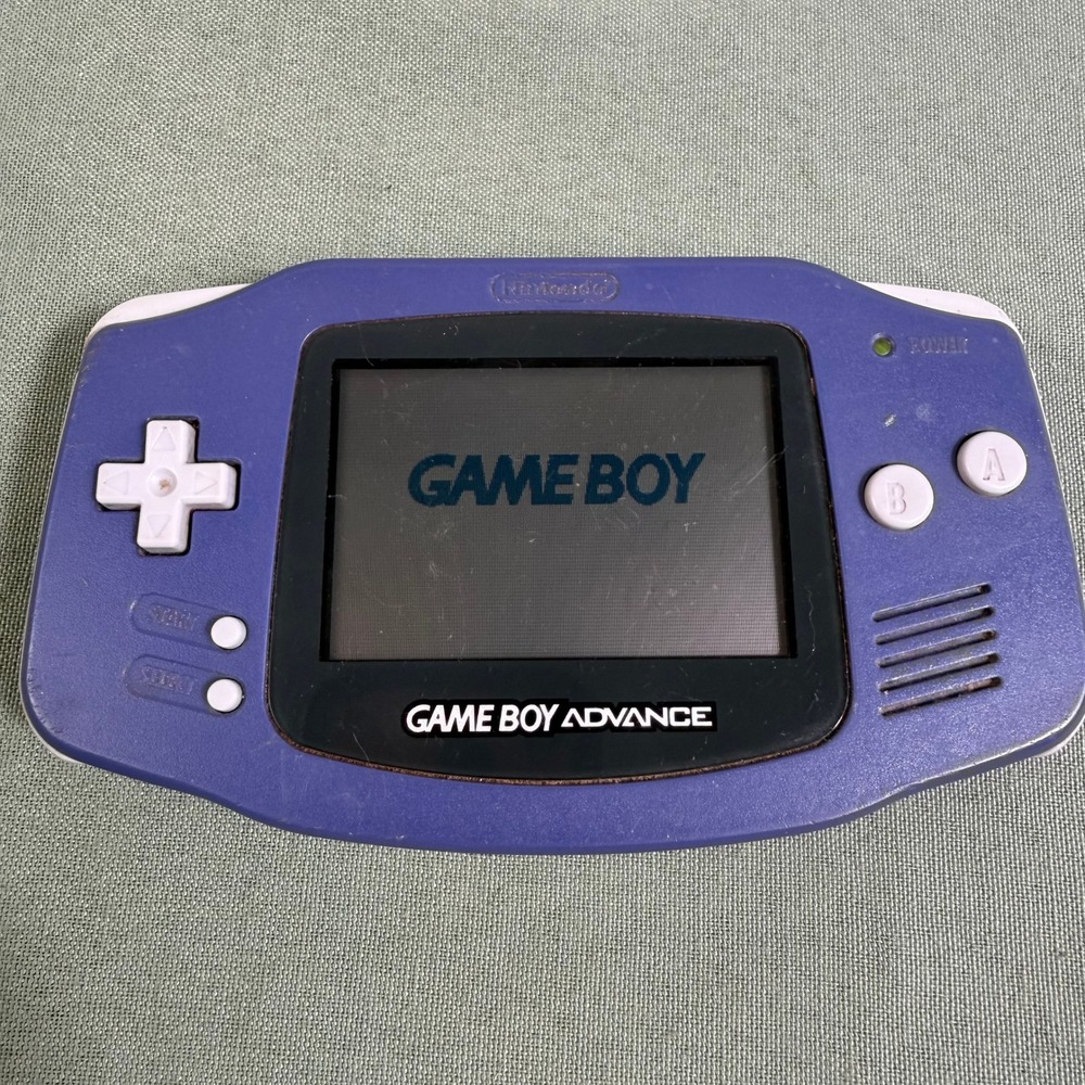 Nintendo Game Boy Advance Indigo AGB-001 Handheld System For Repair no sound